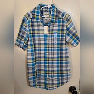 Children's Place Boys' Multicolor Plaid Button-Down Shirt